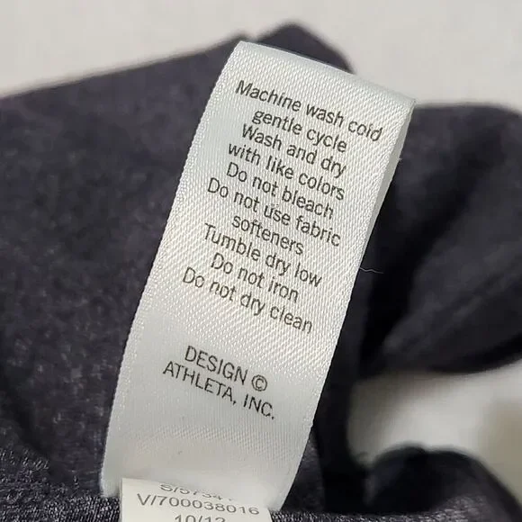 Athleta Tank Top Women Size Small Gray Criss Cross Stretch Built In Bra - Picture 8 of 9